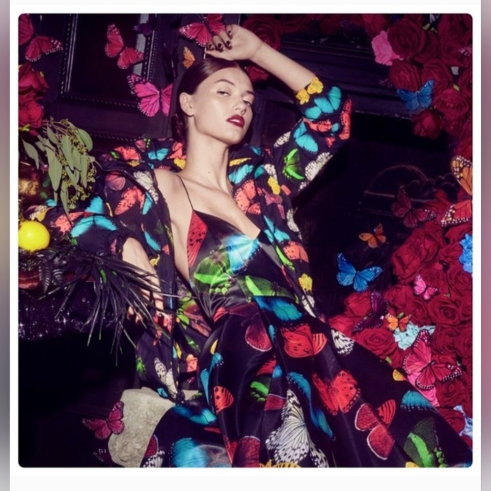 Alice + Olivia Tayla Butterfly Print Minidress Size 4 - Picture 9 of 15